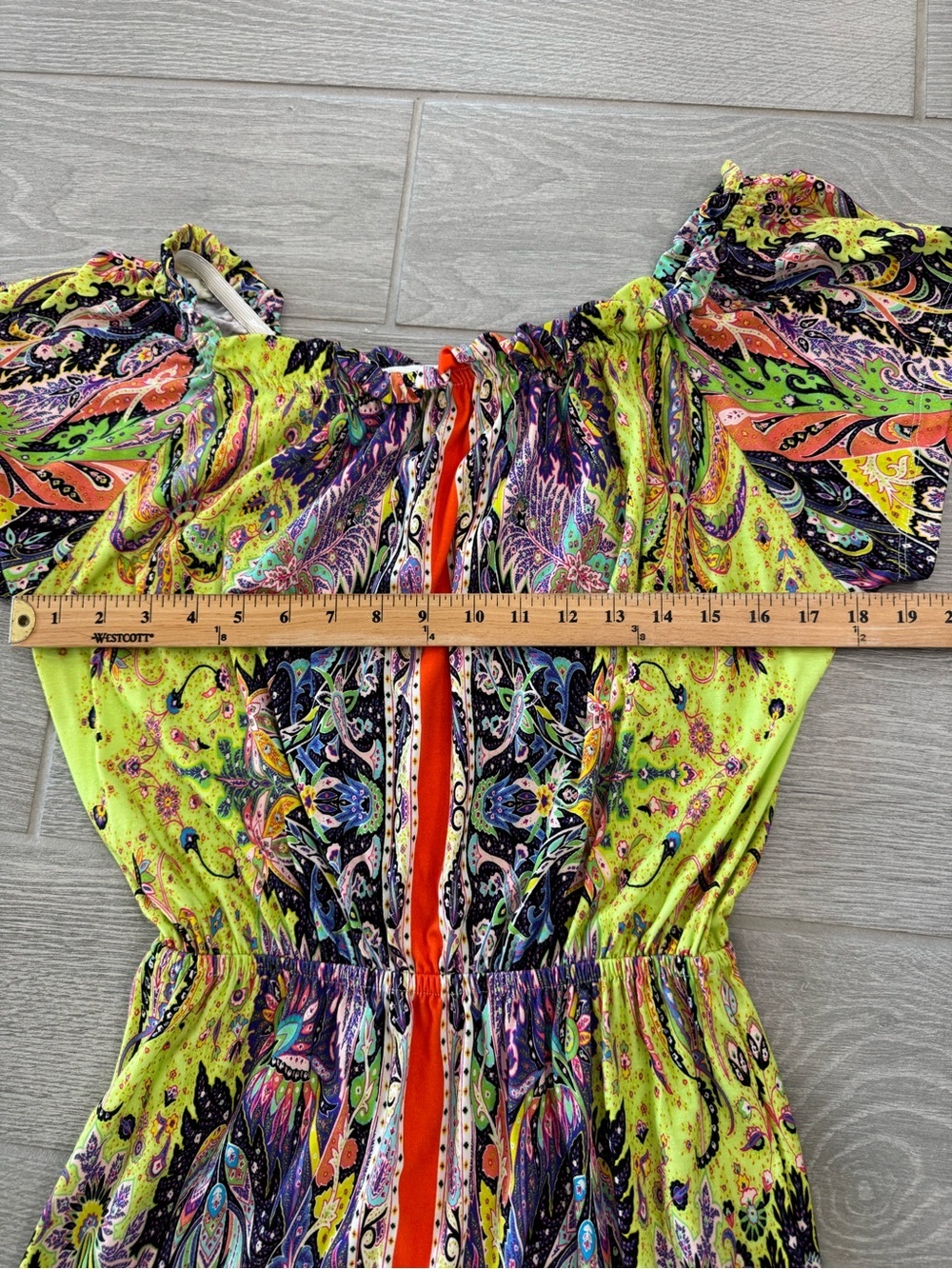 ETRO Vibrant Colorful Off Shoulder Belted Summer Dress Size 44 VGUC - Picture 6 of 7